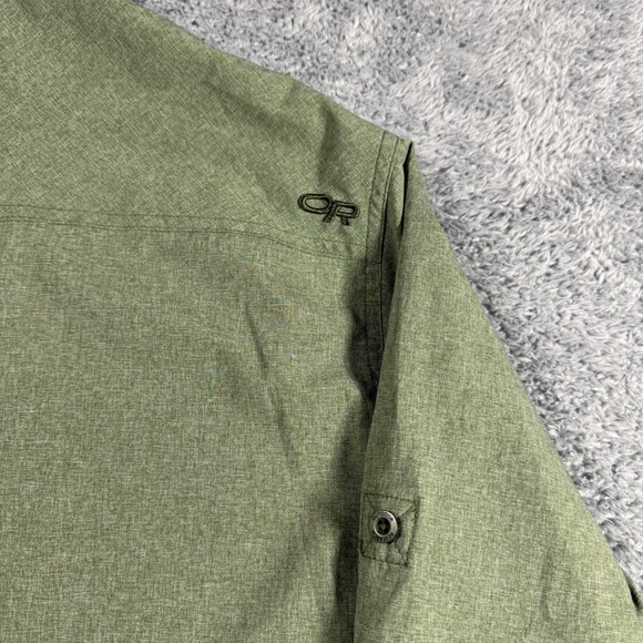 Outdoor Research Wayward Mens XXL Olive Green Long Sleeve Hiking Button Shirt - Picture 7 of 9